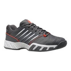 K-Swiss BigShot Light 4 Men's Tennis Shoe (Asphalt/White/Orange) -Racquetguys 06989 010.01