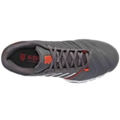 K-Swiss BigShot Light 4 Men's Tennis Shoe (Asphalt/White/Orange) -Racquetguys 06989 010.06