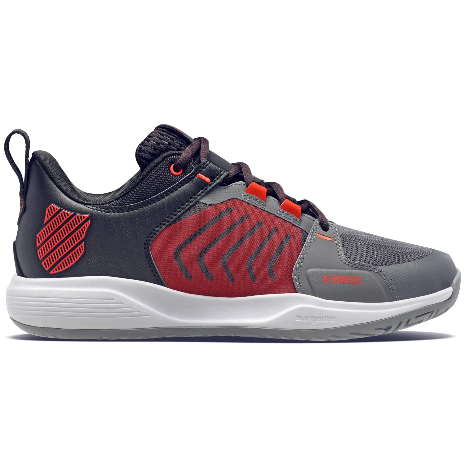 K-Swiss Ultrashot Team Men's Tennis Shoe (Grey/Black/Orange) 3 K-Swiss Ultrashot Team Men's Tennis Shoe (Grey/Black/Orange)