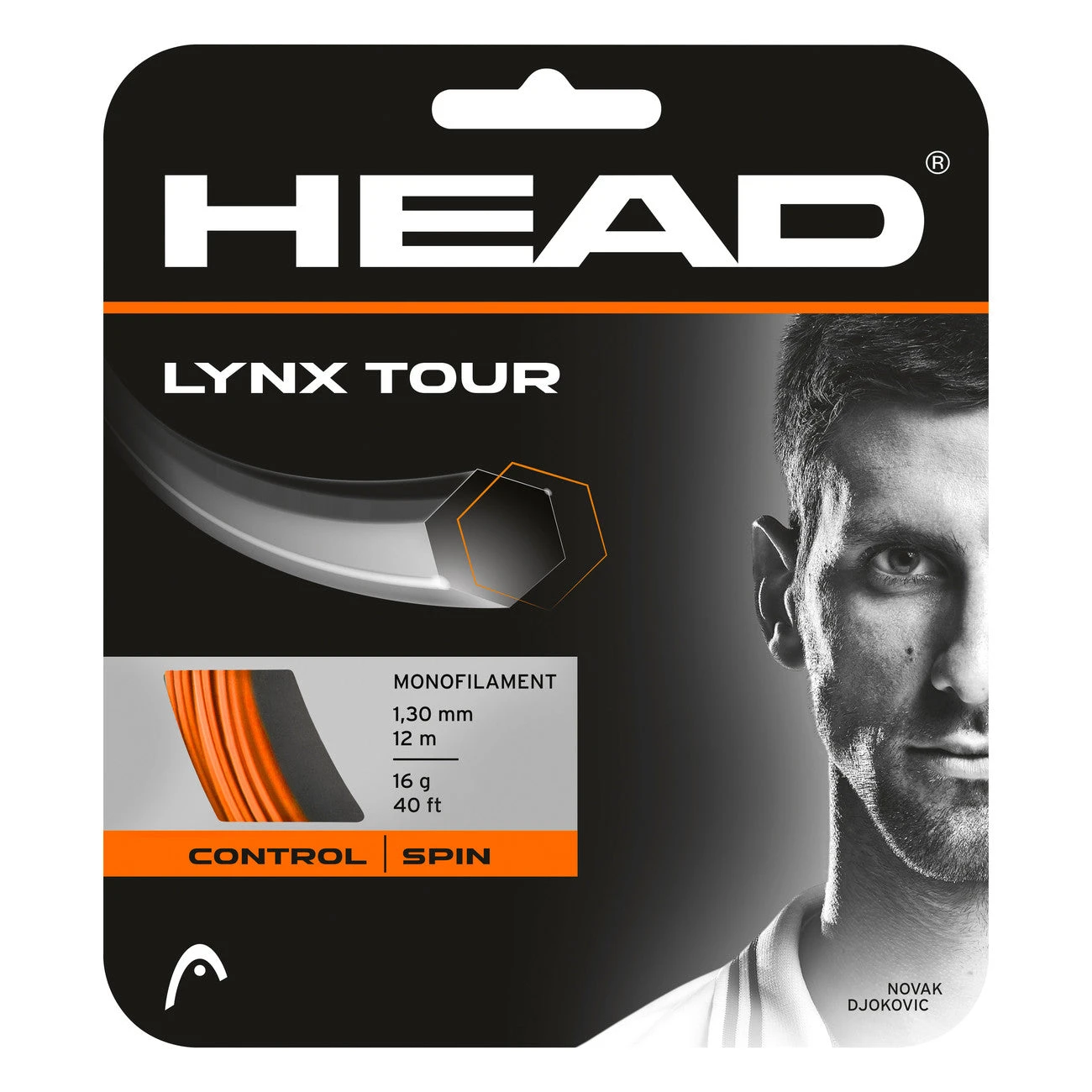 Head Lynx Tour 17/1.25 Tennis String (Orange) 3 Head Lynx Tour 17/1.25 Tennis String (Orange)