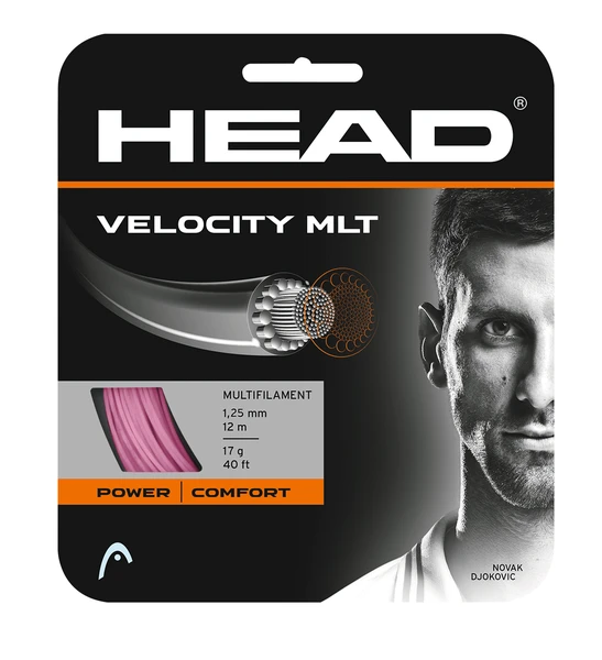 Head Velocity MLT 17/1.25 Tennis String (Pink) 3 Head Velocity MLT 17/1.25 Tennis String (Pink)