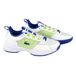 Lacoste AG-LT21 Textile Men's Tennis Shoes (White/Blue) -Racquetguys 44SMA0061 80 5