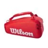 Wilson Super Tour 9 Pack Racquet Bag (Red) -Racquetguys 46a0ba0fa9b0c5c8b5413a16f0528c84b433e01b WR8010501 1 SUPER TOUR 9PK RD new