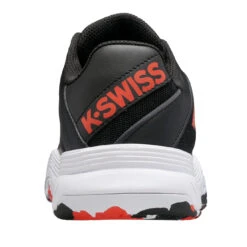 K-Swiss Court Express OMNI Junior Tennis Shoe (Black/White/Orange) -Racquetguys 86609 060.03