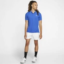 Nike Men's Court Dri-Fit Team Polo (Blue/White) 15 Nike Men's Court Dri-Fit Team Polo (Blue/White) -Racquetguys 939137 480 PHSYM003 1000