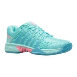 K-Swiss Express Light Women's Pickleball Shoe (Mint/Pink) -Racquetguys 96563 436.01