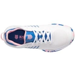 K-Swiss Hypercourt Supreme Women's Tennis Shoe (White/Star Sapphire/Orchid Pink) -Racquetguys 96615 969.06