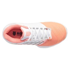 K-Swiss Bigshot Light 4 Women's Tennis Shoe (White/Peach) -Racquetguys 96989 683.06