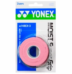 Yonex Moist Super Grip Overgrip 3 Pack (Pink) -Racquetguys AC148PKMoistSuperPink
