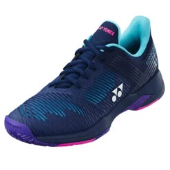Yonex Power Cushion Sonicage 2 Women's Tennis Shoe (Navy/Blue Purple) -Racquetguys AC SL1365 1