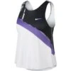 Nike Women's 2-in-1 Tank Top (White/Black/Purple) -Racquetguys AT5408 100 PHSFH001 600