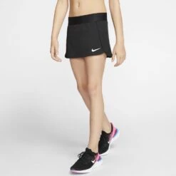 Nike Girl's Court Skirt (Black/White) -Racquetguys BV7391 010 PHSFM001 1000