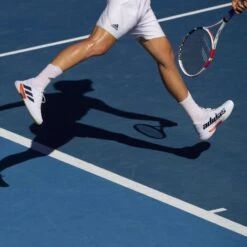 Adidas Barricade Tokyo Men's Tennis Shoe (White/Black/Solar Red) -Racquetguys Barricade Tokyo Tennis Shoes White FZ3935 HM2