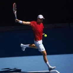 Adidas Barricade Tokyo Men's Tennis Shoe (White/Black/Solar Red) -Racquetguys Barricade Tokyo Tennis Shoes White FZ3935 HM3