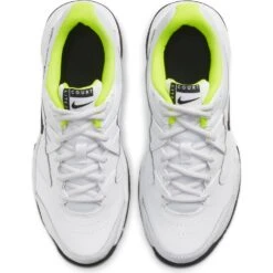 Nike Court Lite 2 Junior Tennis Shoe (White/Black/Green) -Racquetguys CD0440 104 PHCTH001 1000