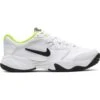 Nike Court Lite 2 Junior Tennis Shoe (White/Black/Green) -Racquetguys CD0440 104 PHSRH000 1000