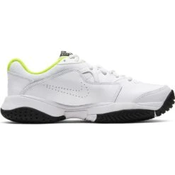 Nike Court Lite 2 Junior Tennis Shoe (White/Black/Green) -Racquetguys CD0440 104 PHSRH001 1000