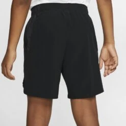 Nike Boy's Court Flex Ace Shorts (Black/White) -Racquetguys CI9409 010 PHSYM001 1000