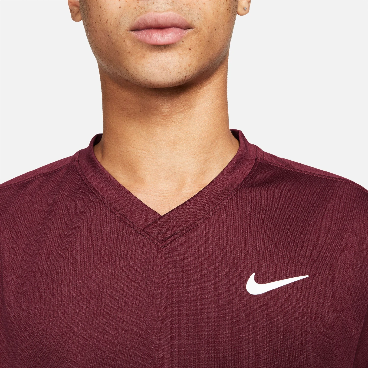Nike Men's Dri-FIT Victory Top (Beetroot/White) 5 Nike Men's Dri-FIT Victory Top (Beetroot/White) - Image 3