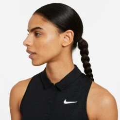 Nike Women's Victory Polo Dress (Black/White) -Racquetguys CV4837 010 PHSYM001 3144