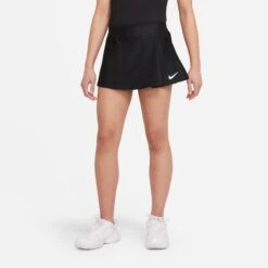 Nike Girls' Dri-FIT Victory Flouncy Skirt (Black/White) -Racquetguys CV7575 010 PHSFM001 3144