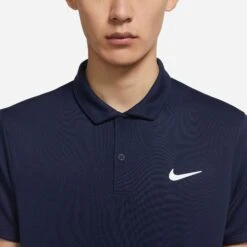 Nike Men's Dri-FIT Victory Polo (Obsidian/White) -Racquetguys CW6849 451 PHSYM001 3144