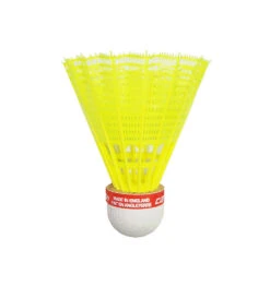 Carlton F2 Nylon Badminton Shuttlecocks (Yellow) (Red Cap) 7 Carlton F2 Nylon Badminton Shuttlecocks (Yellow) (Red Cap) -Racquetguys Carlton F2 Badminton Shuttle Yellow Red Cap Single