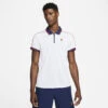Nike Men's Dri-FIT Advantage NYC Slam Polo (White/Binary Blue/University Red) -Racquetguys DA4325 100 PHSFM001 3144