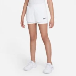 Nike Girls' Dri-FIT Victory Shorts (White/Black) -Racquetguys DB5612 100 PHSFM001 3144
