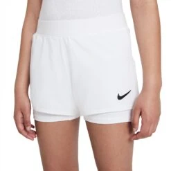 Best Seller 7 Nike Girls' Dri-FIT Victory Shorts (White/Black)