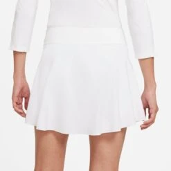 Nike Women's Dri-FIT Club Tennis Skirt (White/Black) -Racquetguys DB5935 100 PHSYM001 3144