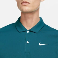 Nike Men's Dri-FIT Victory Solid Polo (Bright Spruce/White) -Racquetguys DH0857 367 PHSYM001 3144