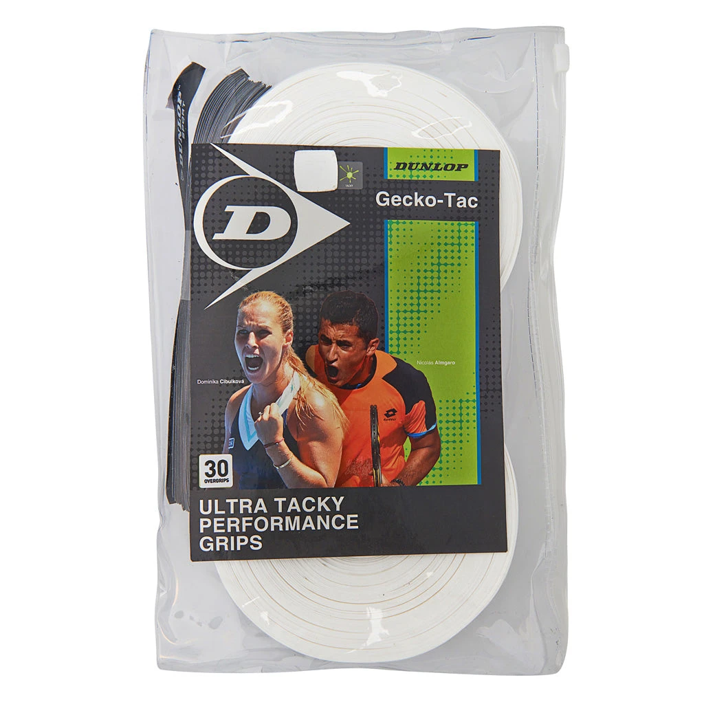 Dunlop Gecko-Tac Overgrip 30 Pack (White) 3 Dunlop Gecko-Tac Overgrip 30 Pack (White)