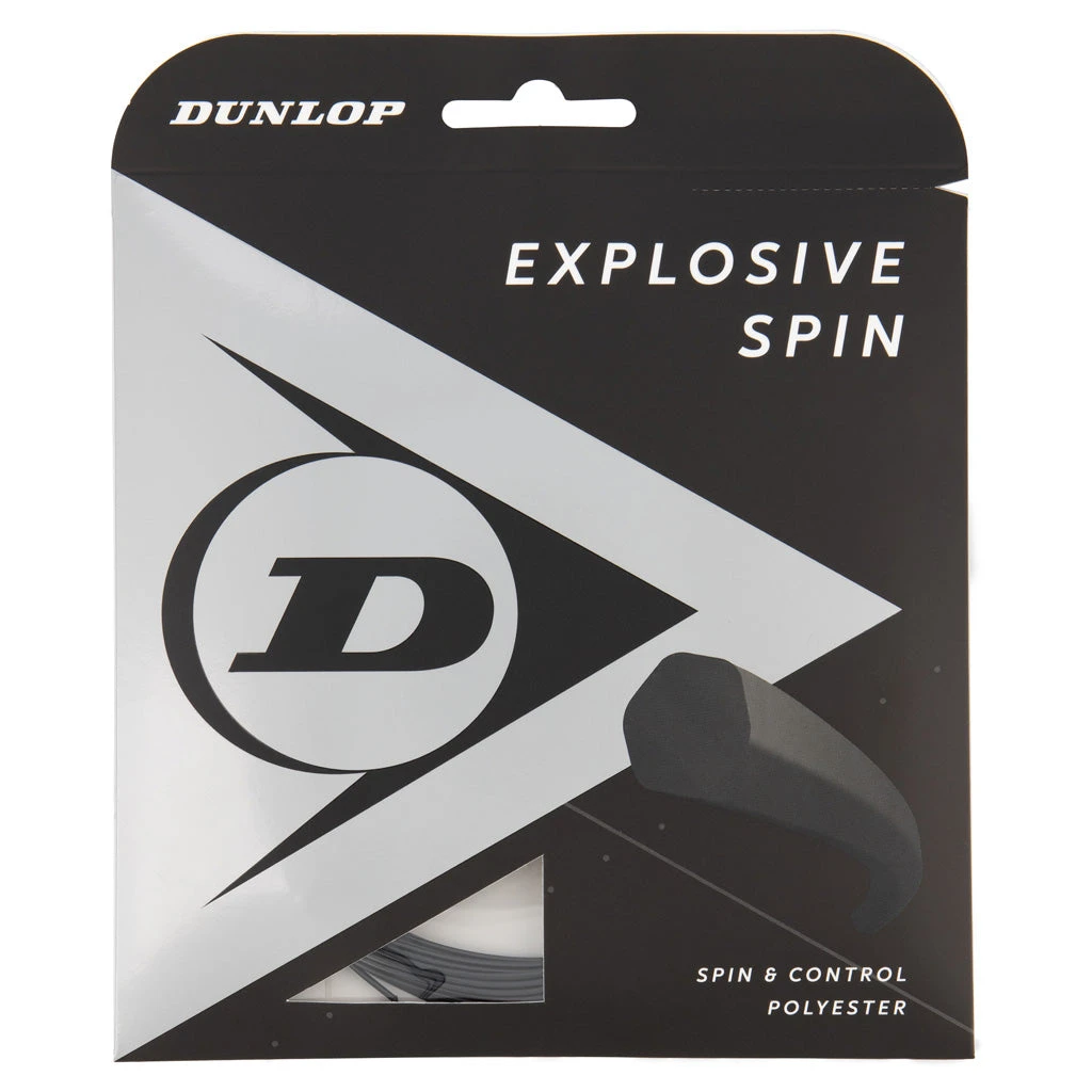Dunlop Explosive Spin 17/1.25 Tennis String (Black) 3 Dunlop Explosive Spin 17/1.25 Tennis String (Black)