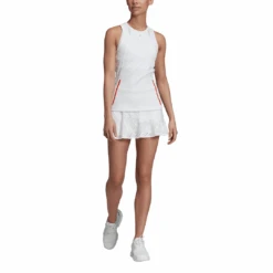 Adidas Women's Stella McCartney Tank Top (White) -Racquetguys EA3122 APP on model standard outfit white