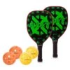 ONIX Evoke Teardrop (Green) 2 Paddle Pickleball Bundle -Racquetguys EvokeTeardropGreenBundle