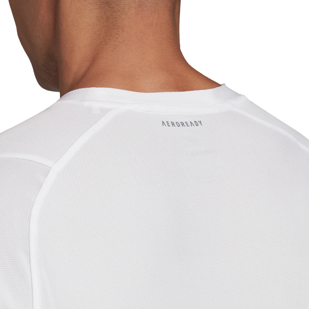 Adidas Men's Freelift AeroReady Top (White) 7 Adidas Men's Freelift AeroReady Top (White) - Image 5