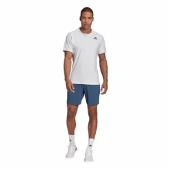Adidas Men's Freelift AeroReady Top (White) 23 Adidas Men's Freelift AeroReady Top (White) -Racquetguys FP7969 APP on model standard outfit white