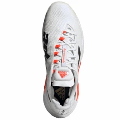 Adidas Barricade Tokyo Men's Tennis Shoe (White/Black/Solar Red) -Racquetguys FZ3935 FTW photo top portrait white