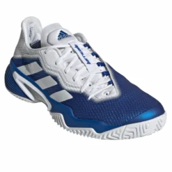 Adidas Barricade Men's Tennis Shoe (Royal Blue/Cloud White/Silver Metallic) 15 Adidas Barricade Men's Tennis Shoe (Royal Blue/Cloud White/Silver Metallic) -Racquetguys FZ3936 FTW photo front lateral top white