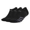 Adidas Men's Superlite 3 Stripe No-Show Socks (Black)