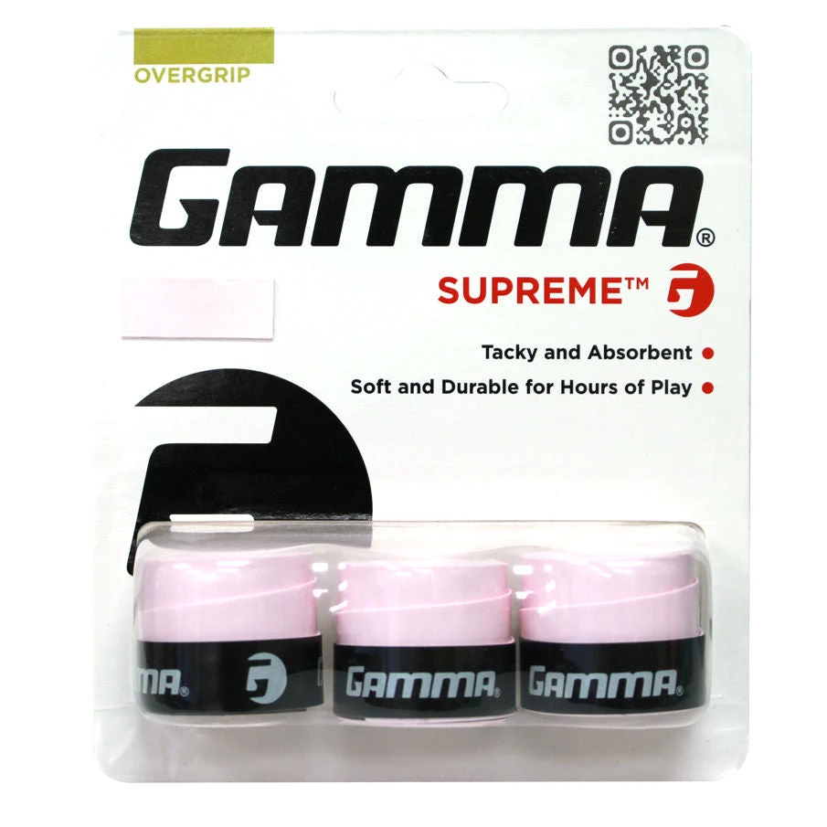 Gamma Supreme Overgrip 3 Pack (Pink) 3 Gamma Supreme Overgrip 3 Pack (Pink)