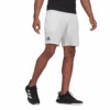 Adidas Men's Club Stretch Woven 7-Inch Shorts (White/Black) -Racquetguys GH7222 APP on model standard white