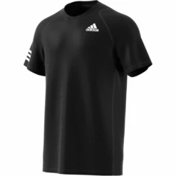 Adidas Men's 3 Stripes Club Top (Black) -Racquetguys GL5403 APP virtual standard white