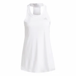 Adidas Women's Club Tank (White/Grey) 14 Adidas Women's Club Tank (White/Grey) -Racquetguys GL5520 APP photo front white