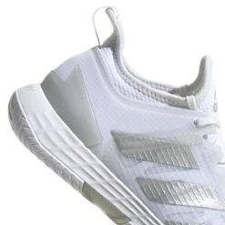Adidas Adizero Ubersonic 4 Women's Tennis Shoe (White/Silver/Grey) -Racquetguys GW2513 8 FOOTWEAR Photography DetailView1 white