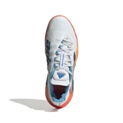 Adidas Barricade Men's Tennis Shoe (Blue/White/Orange) -Racquetguys GW2963 3 FOOTWEAR Photography TopPortraitView white