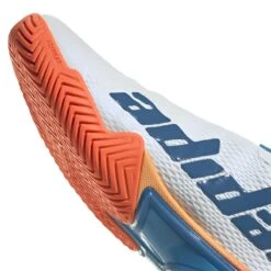 Adidas Barricade Men's Tennis Shoe (Blue/White/Orange) -Racquetguys GW2963 9 FOOTWEAR Photography DetailView2 white