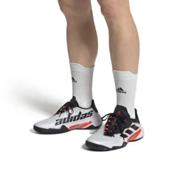 Adidas Barricade Men's Tennis Shoe -Racquetguys GW2964 11 FOOTWEAR OnModel FrontView white