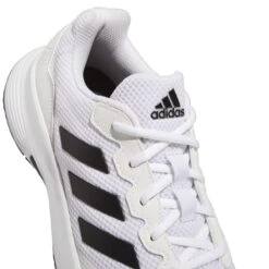 Adidas GameCourt 2 Men's Tennis Shoe (White/Black) -Racquetguys GW2991 8 FOOTWEAR Photography DetailView1 white